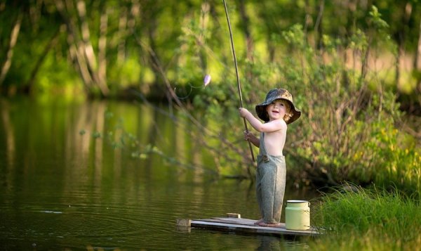 Фотосессия рыбалка дети