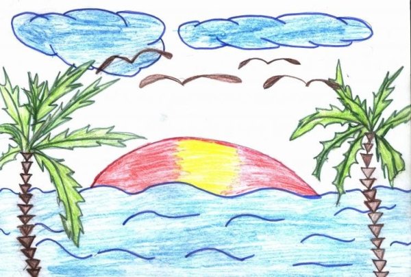 Летние рисунки для срисовки карандашом