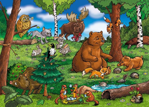 Иллюстрация животных и растений