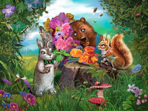 Звери в лесу