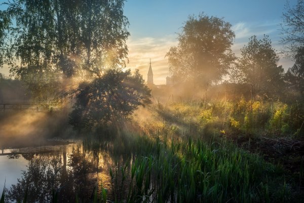 Рассвет в деревне