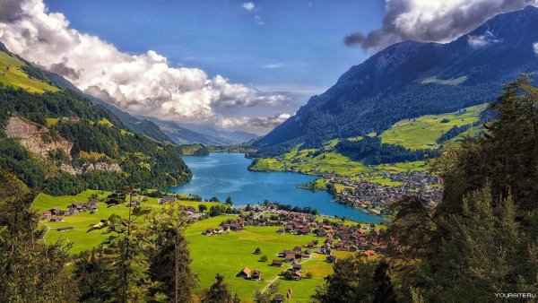 Красивое озеро Лунгерн - Швейцария