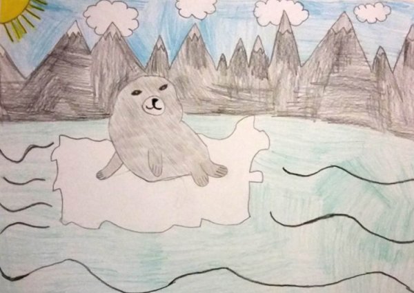 Озеро Байкал рисунок