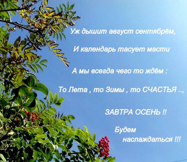 Стихи про конец лета красивые