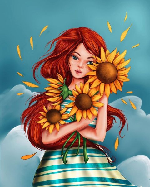 Мультяшные девушки Весна