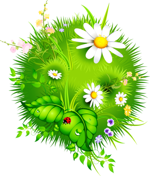 Лужайка с цветами для детей