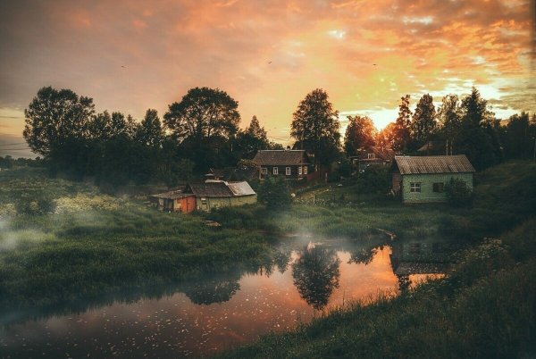 Летний вечер в деревне