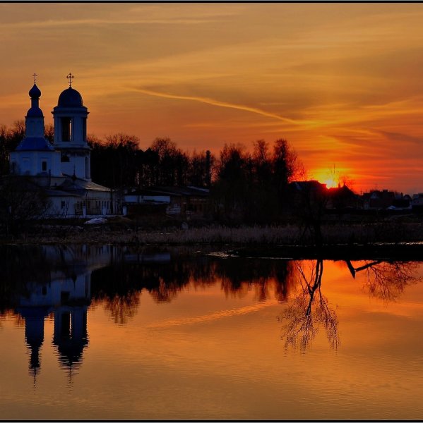 Пейзаж летний вечер