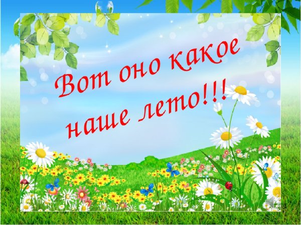 Вот оно какое наше лето выставка в детском саду