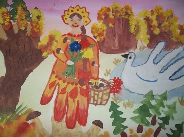 Рисунок на тему бабье лето