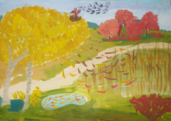 Рисунок к стихотворению бабье лето Кедрин