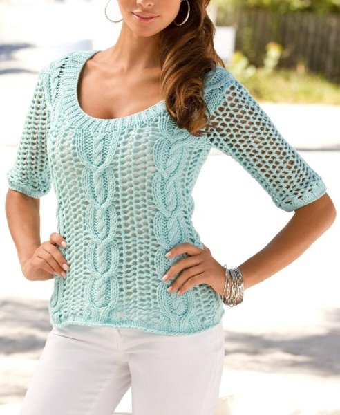 Вязаные летние кофточки