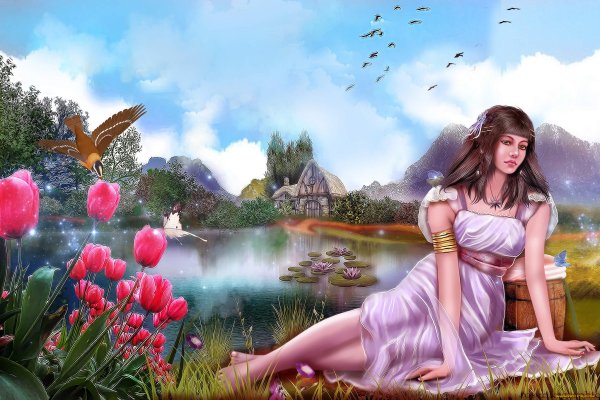 Фэнтези девушки природа