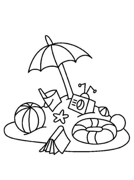 Летние раскраски для детей