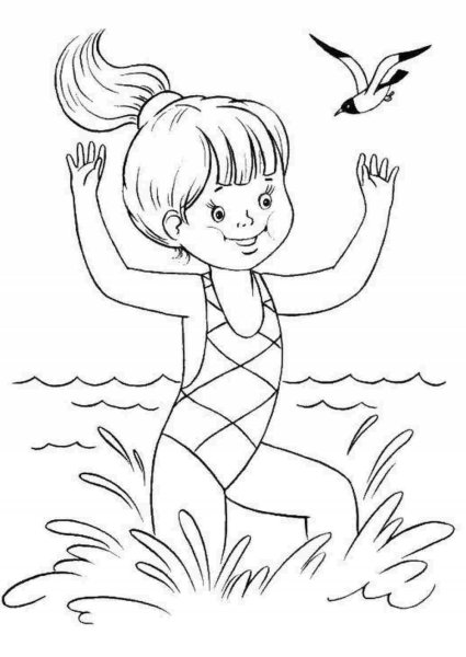 Раскраски для детей на тему лето