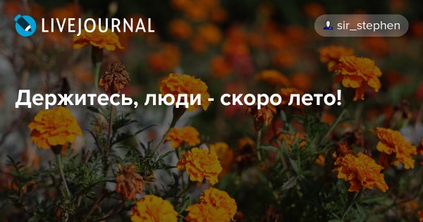 Держитесь скоро лето