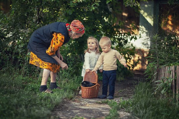 Бабушка в деревне