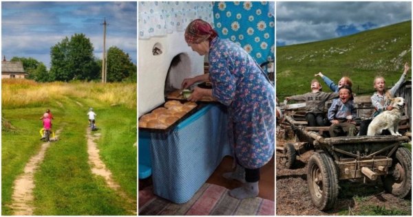 Бабушка в деревне