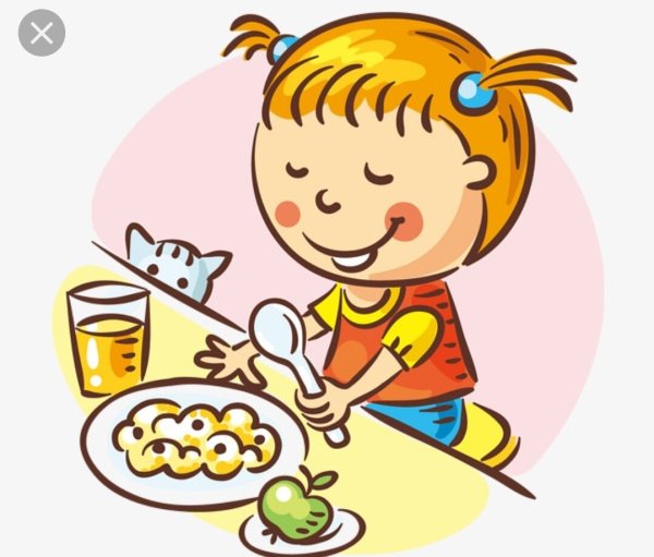 Обед для детей на прозрачном фоне