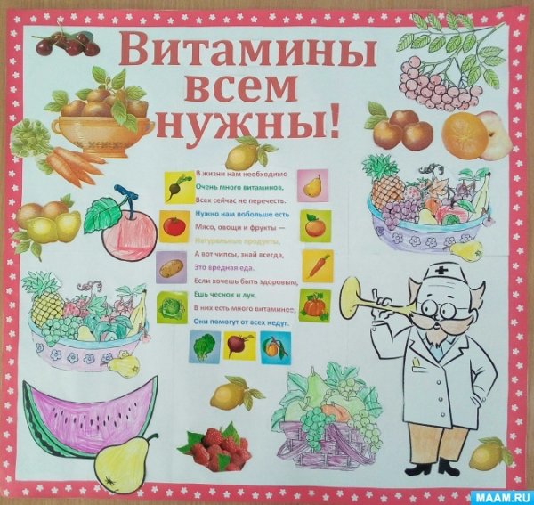 Плакат здоровое питание для детей