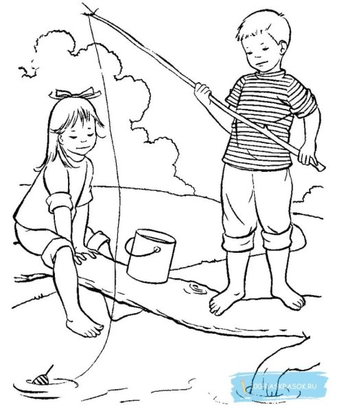 Детские рисунки про лето карандашом