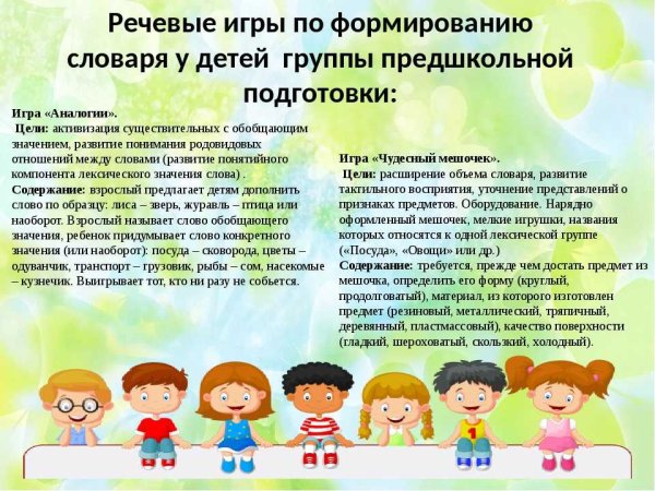 Игры по развитию словаря