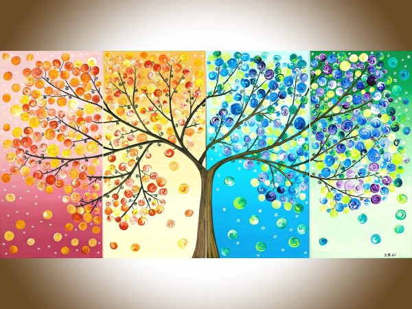 Панно триптих дерево