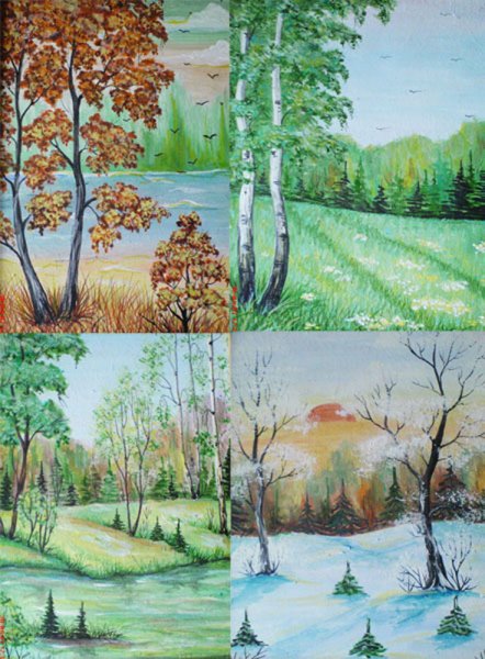 Пейзаж карандашом для срисовки