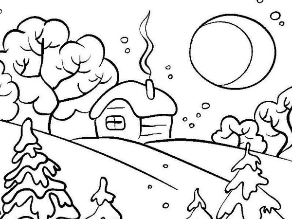 Рисунок на тему зима