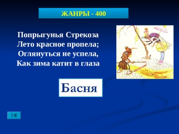 Стрекоза и муравей. Басни