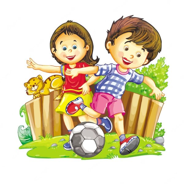 Рисунок играющих детей
