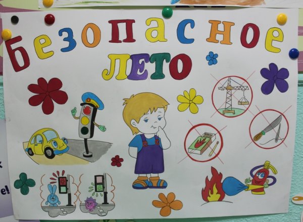 Плакат на тему безопасное лето