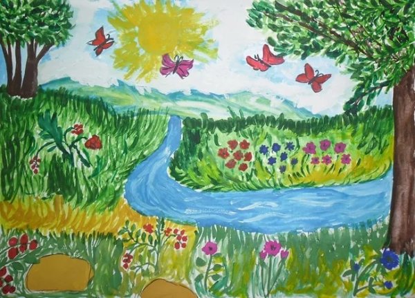 Рисование с детьми на тему лето