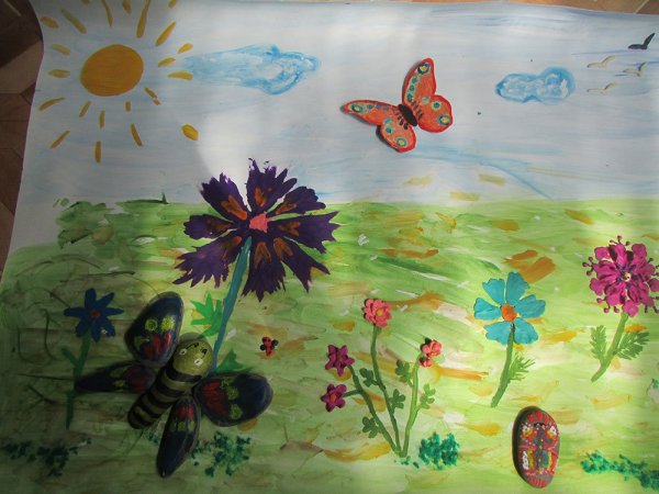 Рисование летом в саду