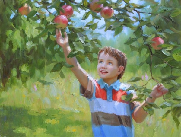Мальчик с яблоком