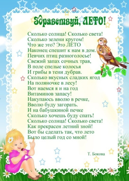 Папка передвижка на лето в детском саду для родителей