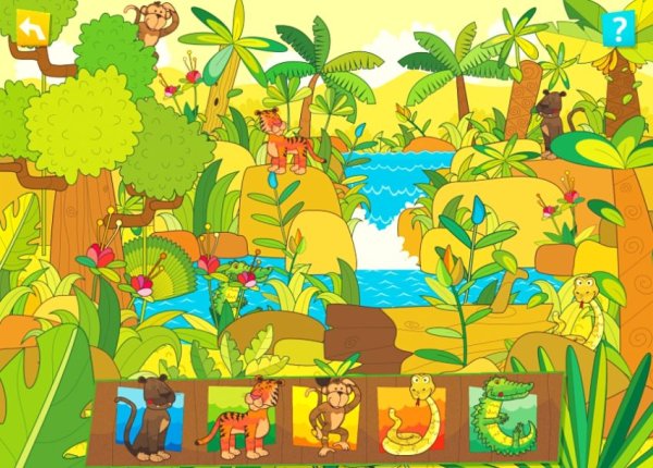 Найди животных на картинке для детей