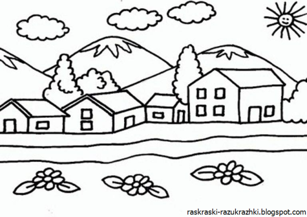 Огород раскраска для детей