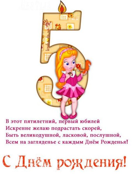 С днём рождения 5 лет мальчику