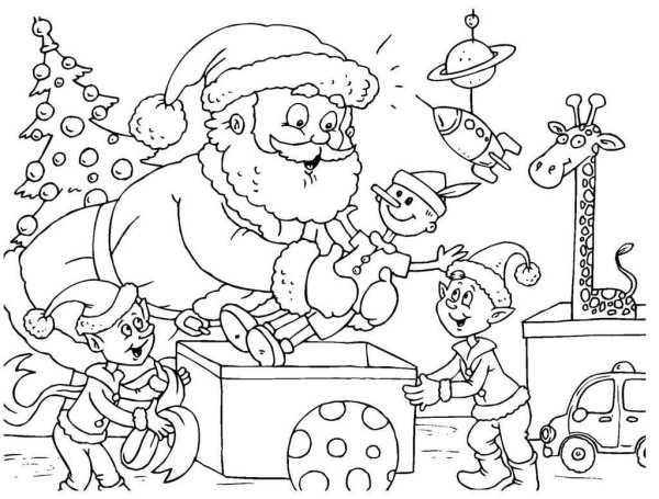 Раскраски новогодние для детей