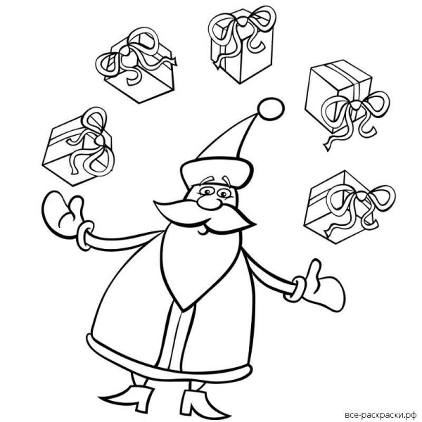 Разукрась Деда Мороза