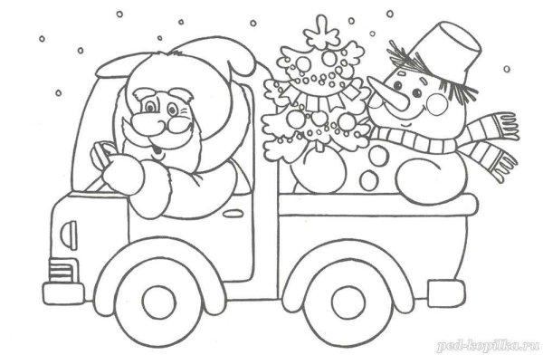 Раскраски Дед Мороз | Новый год, елки, подарки, скачать и распечатать бесплатно