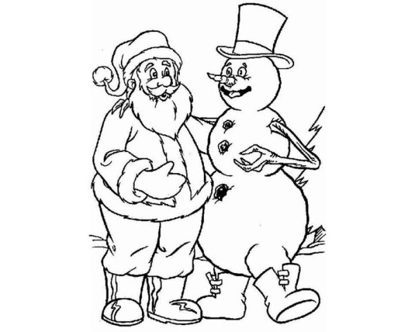 Дедушка Мороз раскраска
