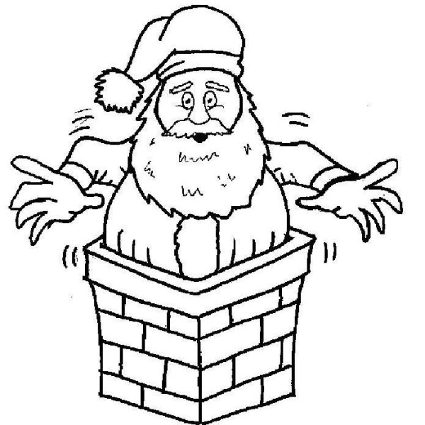 Дед Мороз трафарет
