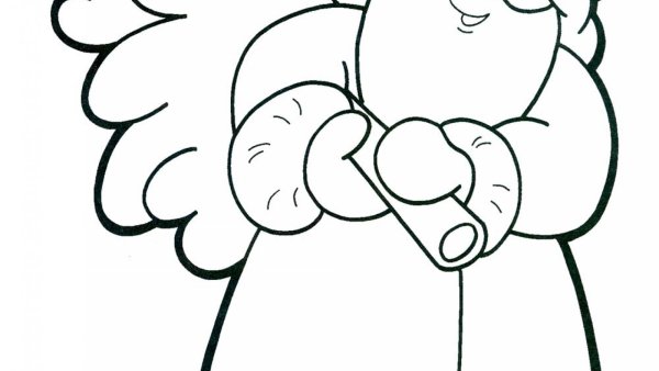 Рисунок на новогоднюю тему черно белый