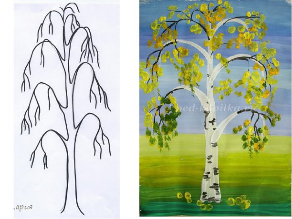 Береза для детей