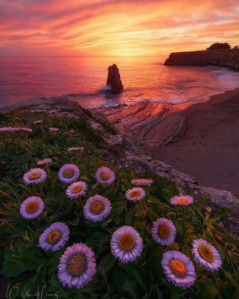 Закат на море