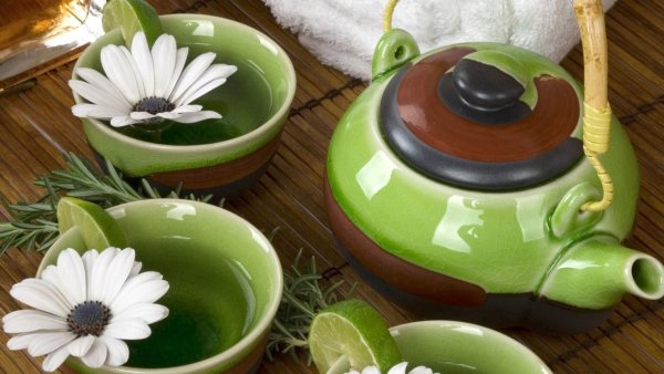 Зеленый чай глиняная посуда