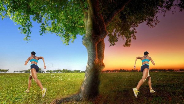 Занятие спортом вечером