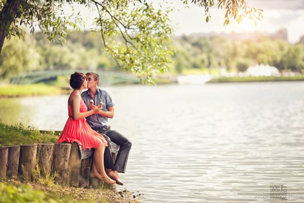 Влюбленные на природе